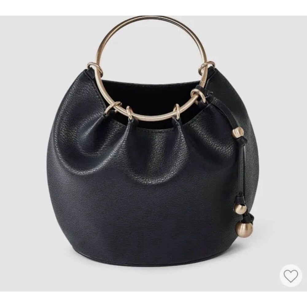 A New Day Gathered Bracelet Handle Style Black Handbag